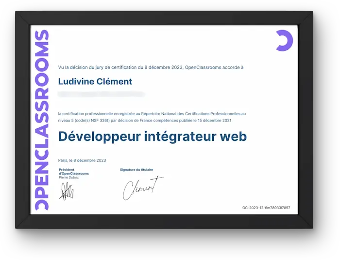 webmaster freelance diplôme développeur web et intégrateur web devbloom.fr